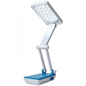 Lampe de Bureau 24 LED SMD 3 Intensit&eacute;s R&eacute;glable Pliable Avizar Blanc