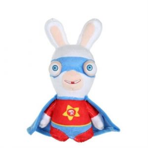 Gipsy LAPINS CRETINS Peluche SuperHéros Sonore 18 cm