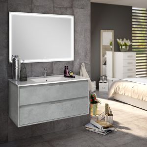 Cosyneo - Meuble de salle de bain - IRIS et miroir Led VELDI - 100cm