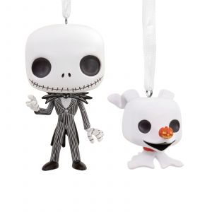 Hallmark Funko Pop Lot de 2 d&eacute;corations pour Sapin de No&euml;l L'&Eacute;trange No&euml;l de Monsieur Jack Skellington et Z&eacute;ro
