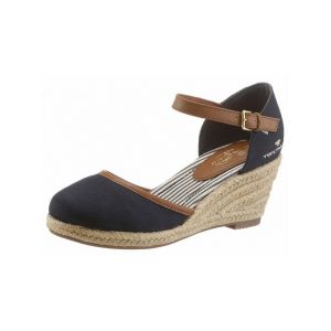 Tom Tailor 4890903, Sandales Bride Cheville Femme, Bleu Marine, 38 EU
