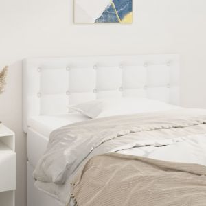 VidaXL T&ecirc;te de lit Blanc 80x5x78/88 cm Similicuir - Blanc