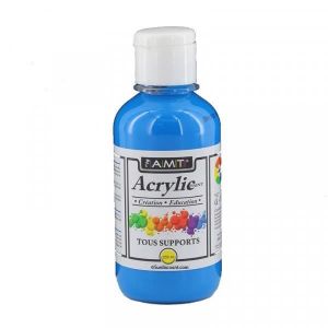 Peinture Acrylique en bouteille - Bleu céruléen - 200ml - Amt
