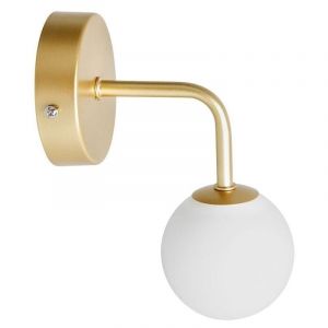 Decoratie Applique patère 1 abat-jour métal doré et verre