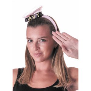 Ruedelafete Serre-t&ecirc;te Navy marin rose