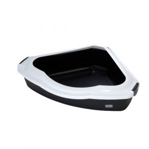Ebi Polytrans Bac toilette à rebord pour litière de chat Corner L 42 x 56 x H 12/15 cm