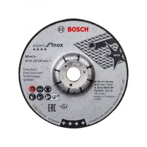 Bosch Disque d'ébauche Expert pour Inox A 30 Q INOX BF, 76 x 4 x 10 mm, 2 pièces