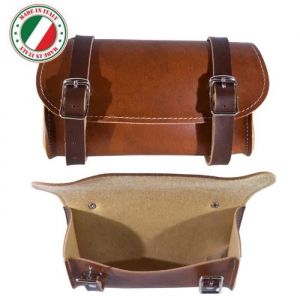 Cyclingcolors SACOCHE DE SELLE VELO MARRON SIMILI CUIR BOUCLE VINTAGE RETRO ANCIEN VILLE FIXIE