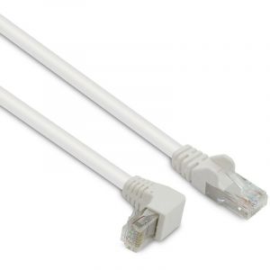 Metronic Câble Ethernet RJ45 UTP Coudé 90° Catégorie 5e, 1 Gbit/s, Connecteurs Dorés, Idéal pour Ordinateurs, Smart TV, Consoles de Jeux (1,5 m)