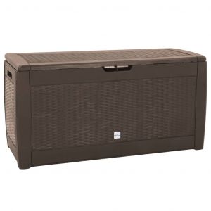 VidaXL Boîte de stockage de jardin Marron 119x48x60 cm Polypropylène