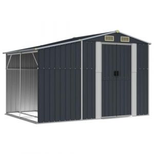 VidaXL Abri de jardin anthracite 277x192,5x179 cm acier galvanisé