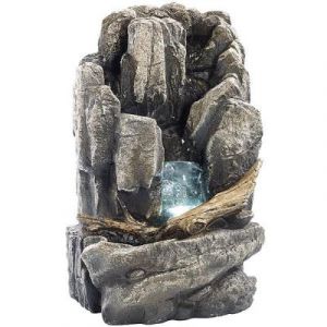 Infactory Fontaine d'ambiance avec LED et pompe - Falaise