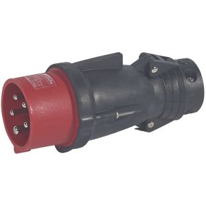 Legrand Fiche droite Hypra - IP44 - 16 A - 380/415 V~ - 3P+N+T - caoutchouc