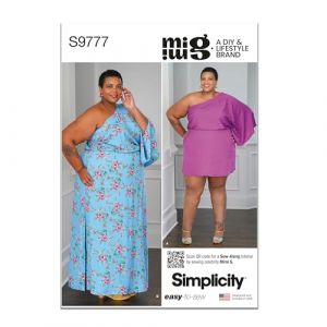 Simplicity Mimi G Style W2 SS9777W2 Caftan pour femme en deux longueurs (20W-22W-24W-26W-28W)