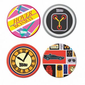 RETOUR VERS LE FUTUR-SET DE 4 SOUS-VERRES EN CERAMIQUE