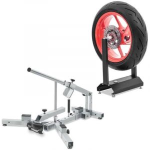 Dispositif de montage de pneu + &eacute;quilibreuse de roues