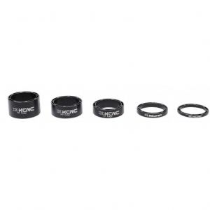 KCNC Kit Entretoises Direction LIGHT Alu 1''1/8 Noir 3/5/10/14/20 mm