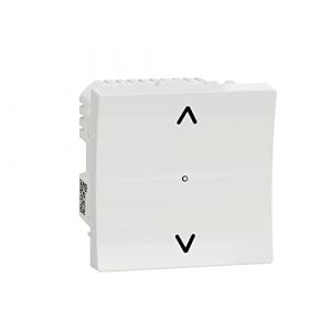 Schneider Electric NU350818W Wiser Unica - interrupteur volet-roulant - 4A - Zigbee - blanc - m&eacute;ca seul