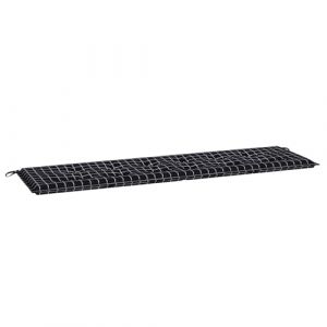 VidaXL Coussin de banc de jardin Noir 180 x 50 x 4 cm Tissu Oxford