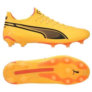 PUMA King Ultimate FG/AG Forever Faster - Sun Stream/Noir/Crépuscule - Herbe naturelle (FG) / Herbe synthétique (AG), pointure 40½ - Orange - Taille 40½