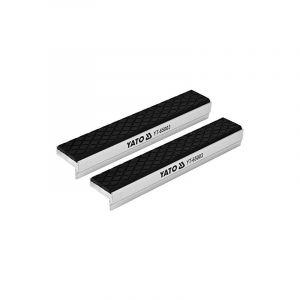 Yato Lot de 2 mâchoires de protection professionnelles pour étau de 150 mm en aluminium avec revêtement souple aimanté, utilisation universelle, protection optimale pour votre pièce