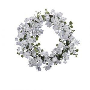 Couronne de fleurs artificielles 12cm blanc - othmar trading 366945