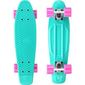 SKATEBOARDS Skateboard 60 mm Vintage Cruiser Board pour enfants de 8 ans garçons et filles Turquoise & Berry