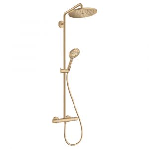 Hansgrohe Colonne de douche thermostatique Croma Select S 280 Bronze brossé + nettoyant