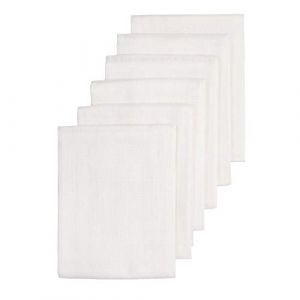 Meyco 452100 Lot de 6 couches en tissu 100% coton Blanc 70 x 70 cm