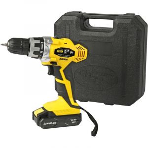 Rhino Perceuse-visseuse, visseuse d&eacute;visseuse sans fil 16V 1.3AH 2 x batteries lithium-ion livr&eacute;e avec 13 accessoires de