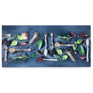 TAPPETO Runner de CUISINE Passatoia Antid&eacute;rapant CUCCHIAI et SPEZIE made in Italy Cm. 50x120