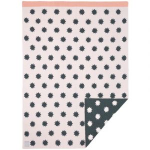 Lässig Couverture bébé en coton bio Little Chums Étoiles rose clair (75 x 100 cm)