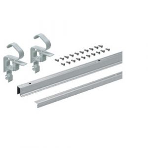 Hettich Kit de profils coulissage et guidage pour ferrures Wing Line l - longueur 1200 mm - finition blanc