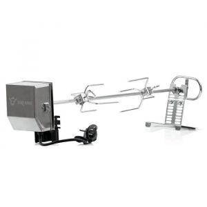 BBQ-Toro Set de brochettes en acier inoxydable 70 cm Set de brochettes incl. moteur, 220V - 240V, incl. 2 pièces de pinces à viande