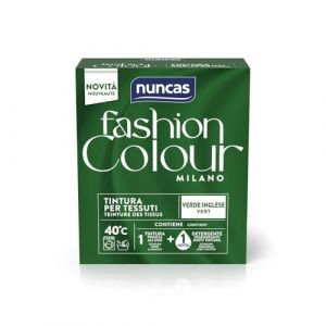 Nuncas Fashion Colour Milano - Vert - Kit de teinture textile - Pr&ecirc;t &agrave; l'emploi avec lessive post-traitement (180 g - 75 ml)
