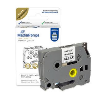 MediaRange MRBTZ131 - Noir - Transparent - Jet d'encre - Permanent - 1,2 cm - 1 pi&egrave;ce(s) (MRBTZ131)