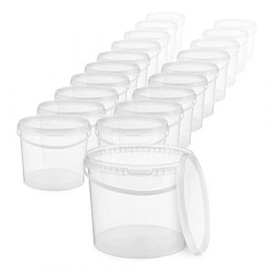BenBow Seau avec couvercle 100x 5l transparent