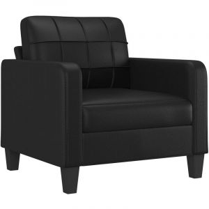 VidaXL Fauteuil Noir 60 cm Similicuir