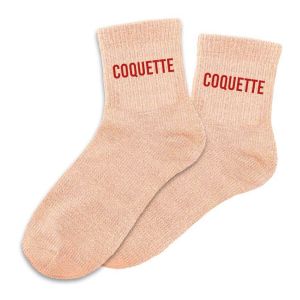 Sud trading Chaussettes Paire de chaussettes Orange Clair à paillettes Coquette