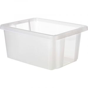 Curver Bac de Rangement Essentials 20L - Rangement Multiusage, Empilable et Embo&icirc;table - Fond renforc&eacute; - 33,5 x 43 x 20,5 cm - Transparent