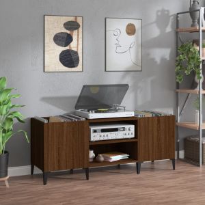 VidaXL Armoire à disques chêne marron 121x38x48 cm bois d'ingénierie Brown oak