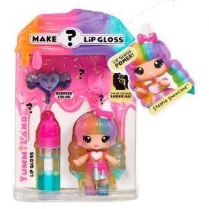 Rainbow high Yummiland Lip Gloss Doll : Mystery Color Change - Stephie Snowcone - Comprend 1 Poupée, Lip Gloss DIY + Porte-Clés Amovible, Jeu Cosmétique, Collection, Pour Enfants de 4 Ans et Plus