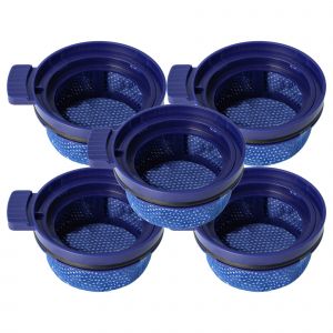 Vhbw 5x Filtre compatible avec Samsung VS20B958F3B/SP, VS20B958F3B/ME, VS20B958F3N/SP, VS20B958F3B/ST aspirateur - filtre de sortie d'air, bleu