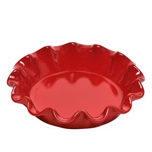 Emile Henry Eh346187 Corolle Moule à Clafoutis Céramique Rouge Grand Cru 26,5 X 26,5 X 6 cm