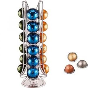 EXZACT Porte-Capsules de Café compatible avec Vertuo (24 x capsules) - Supports pour Capsules de Café Vertuoline - Support Rotatif
