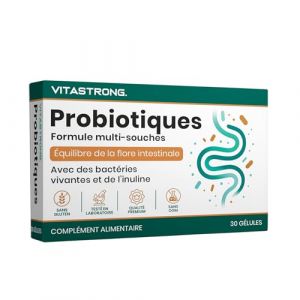 Vitastrong Probiotici - 30 Capsule, Equilibrio Flora Intestinale