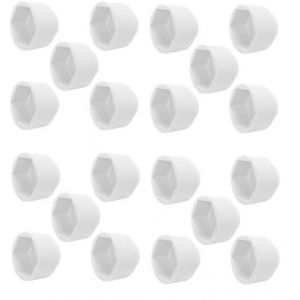 Image de Cyclingcolors 20x cache écrou blanc M12 x HEX 18mm capuchon protection bouchon plastique