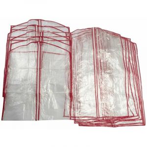 Calicosy Casâme - Lot de 13 housses pour vêtements transparent polyéthylène - Transparent