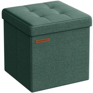 Banc coffre rangement tabouret repose-pieds pouf intérieur siège pour salon chambre entrée vert