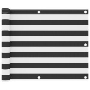 Écran de balcon brise pare vue protection confidentialité 75 x 300 cm tissu oxford anthracite et blanc 02_0009985
